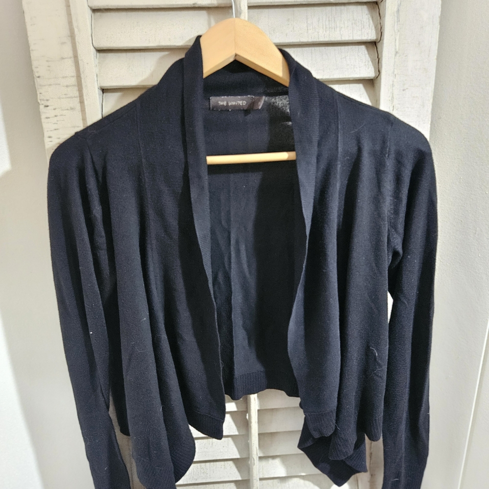 The Limited Black Open-Front Sweater